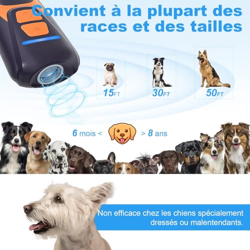 Honey Paws Powerful Ultrasonic Anti Barking Device - Ultrasonic Dog Deterrent - 15m Range - Ultrasonic Bark Device for Indoor and Outdoor Use