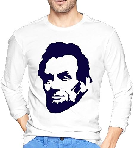 Abraham Lincoln Painted Design Man's Long Sleeve T Shirts Design Crew Neck