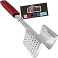 Gorilla Grip Heavy Duty Meat Tenderizer, Oversized Kitchen Mallet, Soft Grip Handle, Tool Maximizes Food Flavor, Spiked Side 