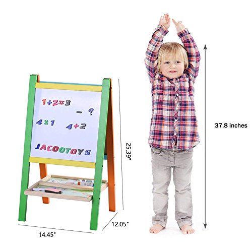 4 Jacootoys+Standing+Two+Sided+Whiteboard+Chalkboard