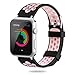 For Apple Watch Band 38mm 42mm,YiJYi Soft Silicone Sport Strap Replacement Wristband iWatch Bands for Apple Watch Series 3,Series 2,Series 1 (6.Pink-Black, 42mm)
