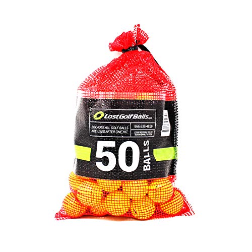 Yellow Premium Brand Golf Balls 50 Pack (Best Golf Ball For Average Swing Speed)