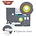 BESTEASY 2 Pack P Touch Label Tape Compatible with P-Touch TZ TZe TZ231 TZe231 Standard Laminated Tape, Black on Red, 1/2