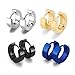 Zhenhui Fashion Jewelry Punk Style Stainless Steel Hoop Earrings Set for Men Women