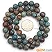 GEM-Inside 8mm Round Dyed Blue Crazy Lace Agate Smooth Gemstone Loose Beads Energy Stone Power Beads for Jewelry Making 15
