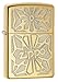 Zippo Flower Design Pocket Lighter, High Polish Brass
