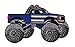Bigfoot Monster Truck Blue-White DIY Applique Embroidered Sew Iron on Patch BF-002