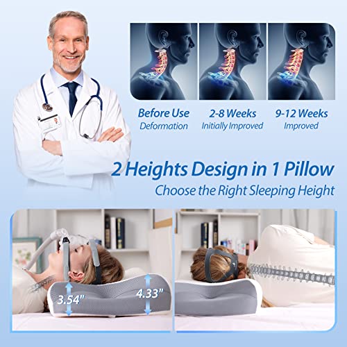 HOMCA CPAP Pillow, Memory Foam Pillow for Side Sleepers, Sleep Apnea