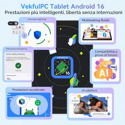 T50 Android 16 Tablet 11 Inch Offer, 24GB RAM + 128GB ROM (Expandable up to 2TB), Octa-Core Unisoc T7250 Processor, 8000mAh Battery, Dual Band 5G WiFi, IPS Screen 2K 90Hz, 13MP Camera