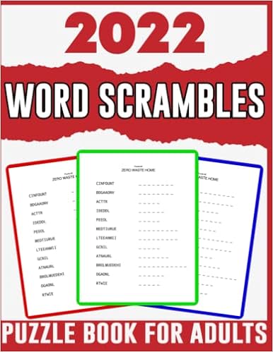 2022 word scrambles puzzle book for adults 1200 large print word jumble puzzles for stress relief and relaxation d vazquz kathlen 9798810626046 amazon com books