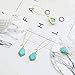 Rugewelry 18k Gold Plated Turquoise Earrings Dangle Drop Earrings For Women
