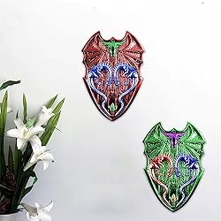JIOFAVIU Large Dragon on Shield Mold, 10 in Unique