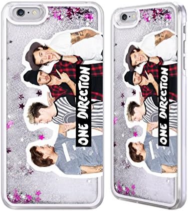Official One Direction 1D Group 4 Group Photo Liquid Glitter Case For Apple iPhone 6 Plus / 6s Plus