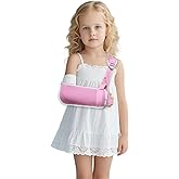 Adjustable Children's Arm Sling - Breathable Mesh Shoulder Stabilizer for Wrist/Elbow/Shoulder Injuries. This elbow support sling provides support for the wrist, elbow, and shoulder and is suitable for both the left and right arms (Pink, Large)