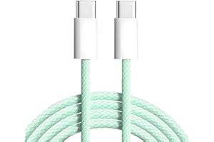 USB-C to USB-C Colored Nylon Braided Fast Charger & Data Cable 60W, 480 Mbps, for Apple iPhone, iPad, Samsung Galaxy, Tablets
