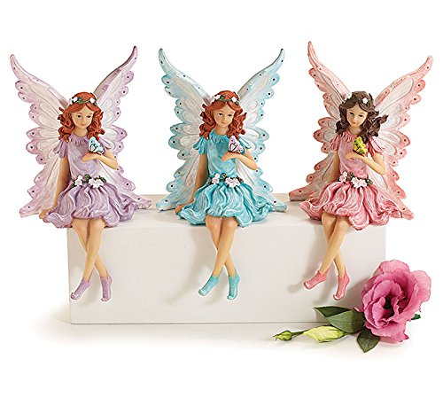 Fairy Figurine Shelf Sitter Butterfly 1 Random Color Shipped: Aqua, Pink or Lavender