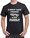 tees geek I Don't Have Friends I Got Family Men's T-Shirt - (Small) - Black