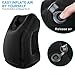 Inflatable Travel Pillow,Flight Sleep Pillow, Portable Air Travel Set with Ear Plugs, Eye Mask, Multifunctional Neck Rest Pillow for Airplanes,Cars, Buses, Trains, Office Napping (Black)