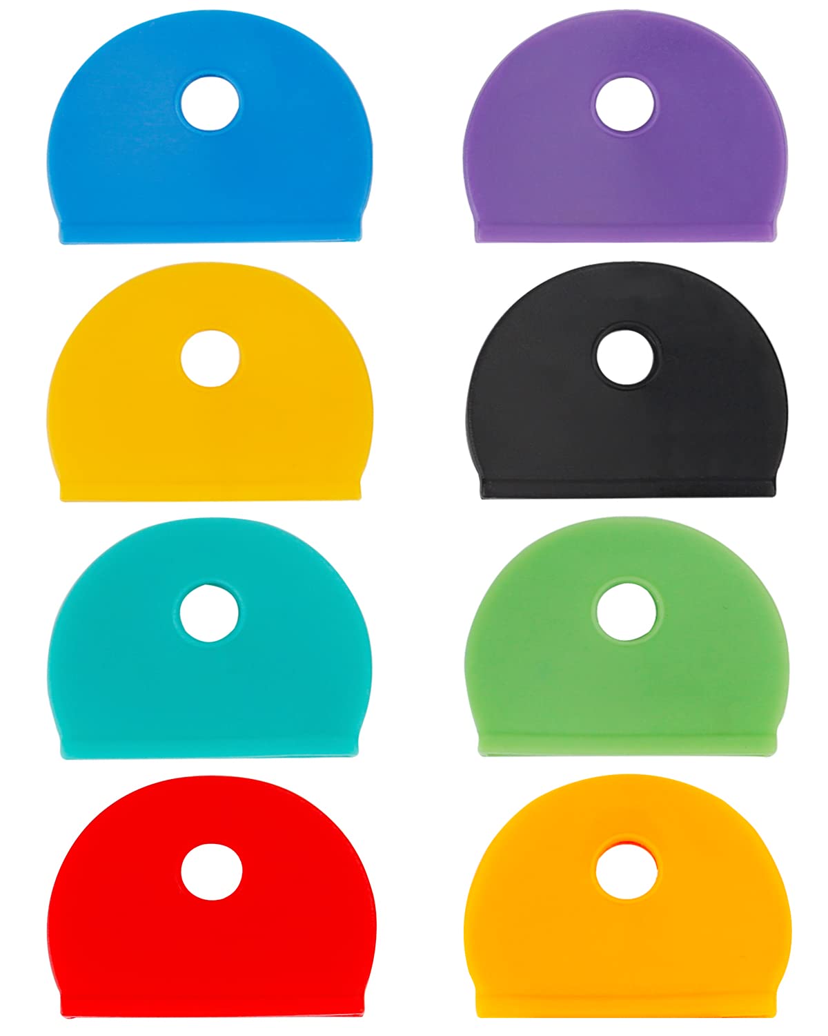 Photo 1 of Uniclife 32 PCS 1 Inch Key Cap Covers Key Identifiers Markers Protectors for Standard Regular Thin Flat House Keys (Not Suitable for Odd-Shaped Keys), 8 Assorted Colors
