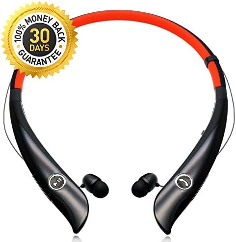 Bluetooth Headset GZ-A10 by Gadgetzan - Wireless Stereo Headphones with Built-in Microphone and Magnetic Earbuds Storage, Neckband Design for Everyday Comfort, Compatible to All Smartphones(RED)