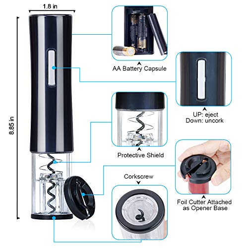 CIRCLE JOY Electric Wine Opener Set, Battery Wine Opener Kit, Wine