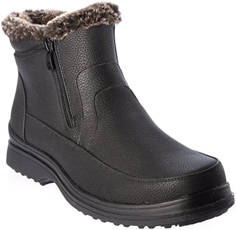 Hiverix rusi02 Mens Winter Boots Fur Lining Shoes Dress-Shoes