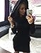 OVERMAL Women Hooded Hoody Sweatshirt Bodycon Hoodies Pullover Dress (Asia XL=US10=UK14=EU40, Black)