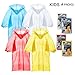 SaphiRose 5 Pack Kids Rain Ponchos Disposable Ponchos Thick Emergency Raincoats