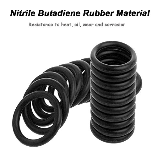 Eyech 18 Sizes Rubber O-Ring Seals Washer Set 225Pcs Sealing Gasket Assortment Kit for Automotive,Electronic,Plumbing,General Repair Replacement(Black)