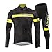 Lixada Men's Cycling Jersey Suit Winter Thermal Fleece Long Sleeve Mountain Bike Road Bicycle Shirt with 3D Tights Padded Pants