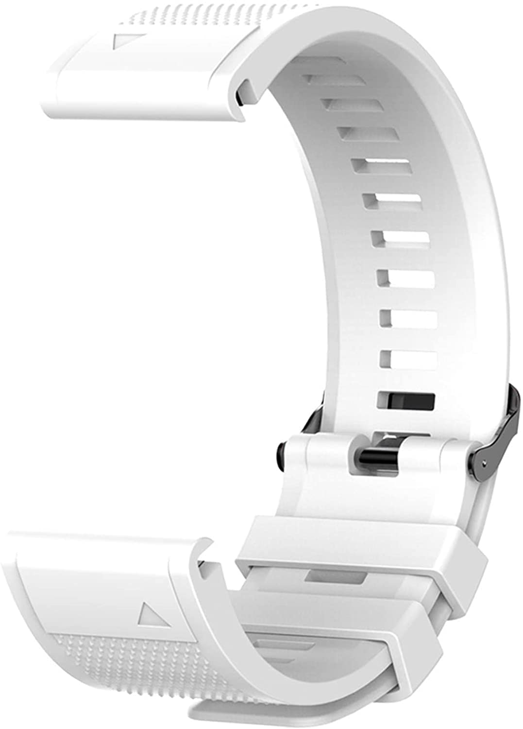Fleshy Leaf 26mm Silicone Band Compatible for Garmin Fenix 7X, 6X, 6X Pro, 5X, 5X Plus, 3, 3 HR, Sapphire, D2 Bravo, Tactix, Descent Mk1, Mk2, Mk2i, Enduro, Quick Release Strap Wristband (White)