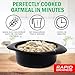 Rapid Oatmeal Cooker | Microwave Instant or Old-Fashioned Oats in 2 Minutes | Perfect for Dorm, Small Kitchen, or Office | Dishwasher-Safe, Microwaveable, & BPA-Free