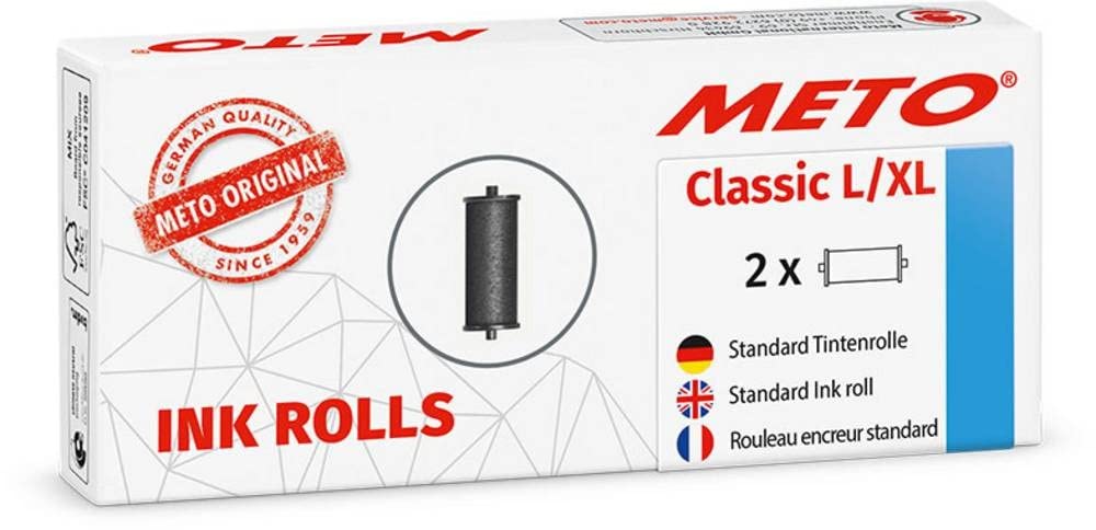 Meto Ink Rolls for the Meto Classic L, XL Price Gun (for 32x19 mm & 29x28 mm Labels) 2 Ink Rolls, Black
