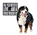 JennyGems Bernese Mountain Dog Gifts, All You Need is Love and a Bernese Mountain Dog, Shelf Decor and Wall Hanging, Made in USA
