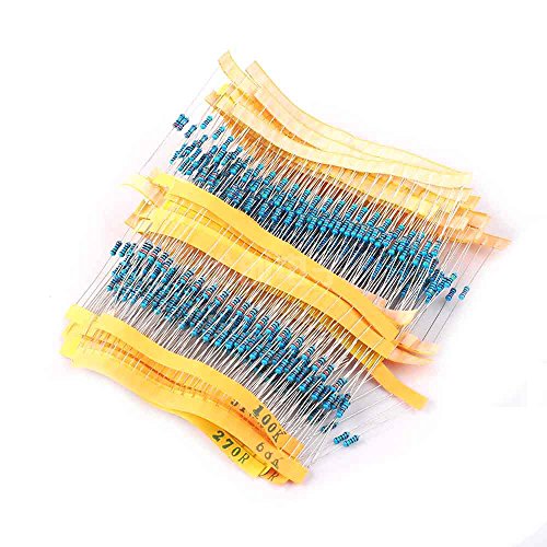 375pcs 3mm 5mm Colored LED Emitting Diodes Light Bulbs with 600pcs Metal Film Resistors Assortment kit