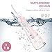 Cordless Water Flosser Teeth Cleaner, Vosaro Portable Oral Irrigator Dental Pink Water Flossers with 3 Jet Tips, for Braces & Travel, IPX7 Waterproof Wireless Water Flosser