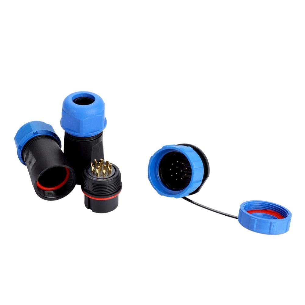 SP21 IP68 2/3 /4/5 /7/9 /12pin Waterproof Aviation Plug Socket Cable in-line Connector(12 PIN)