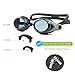 Optical Swim Goggles Hyperopia +1.0 to +8.0 Farsighted, Myopia -1.0 to -8.0, Adults Children Different Strengths for Each Eye (Black, Strength -2.0)