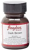 Angelus Brand Acrylic Leather Paint Water Resistant 1 oz - Select Your Color (#18 Dark Brown)