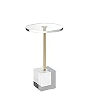 MEETLAKE Clear Acrylic End Table,Side Table,for
