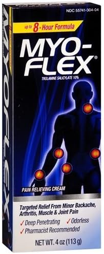 Myoflex Pain Relieving Cream, Trolamine Salicylate 10% 4 oz (113 g) by Myoflex