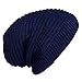 LETHMIK Functional Slouchy Beanie Unisex Skully Hat Warm Infinity Scarf in 3 Colors ,Navy Blue,One Size (Elastic)