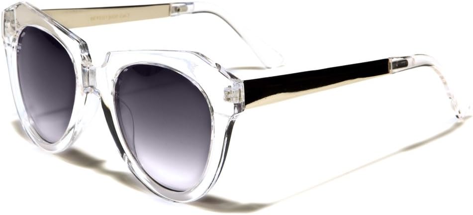 Mirozi Unisex Retro inspired 55mm oversize Sunglasses (Transparent, Black Gradient)