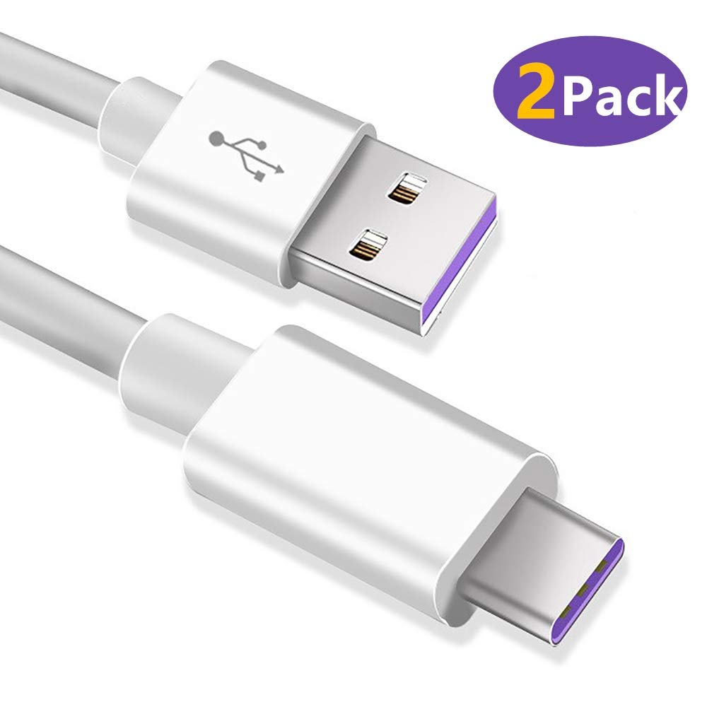 TriRanger Type C Cable USB Fast Charger Supercharge Compatible Wiht Huawei Mate20 10 9 MateRs, P20 Pro P10 Plus, Honor Magic, Samsung Galaxy S9 S8 Plus Note 8, Google Pixel 2 XL, Moto Z, LG V30 G5 G6