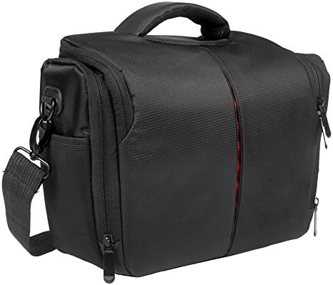 Capture Camera Bag | Deluxe Storage with Removable Interior Design for DSLR Camera Body and Lenses | Easy Carrying Bag with Adjustable Strap | Durable and Waterproof Material | Red Interior | 1535