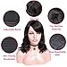Wiger Brazilian Human Hair Wigs Natural Wave Wigs with Bangs Short Wavy Wig Natural Black Color Virgin Human Hair Wigs for Women (12