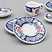 Odoria 1/12 Miniature Porcelain Tea Set 15Pcs Dollhouse Decoration Accessories, Blue Blossom