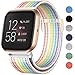 HAPAW Nylon Bands Compatible with Fitbit Versa/Versa 2, Soft Adjustable Breathable Sport Replacement Strap Band Accessories Wristband Women Man for Versa Smartwatch