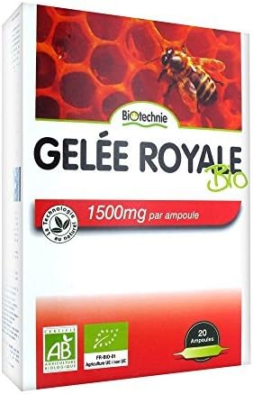 Biotechnie Organic Royal Jelly 1500mg 20 Phials by Biotechnie