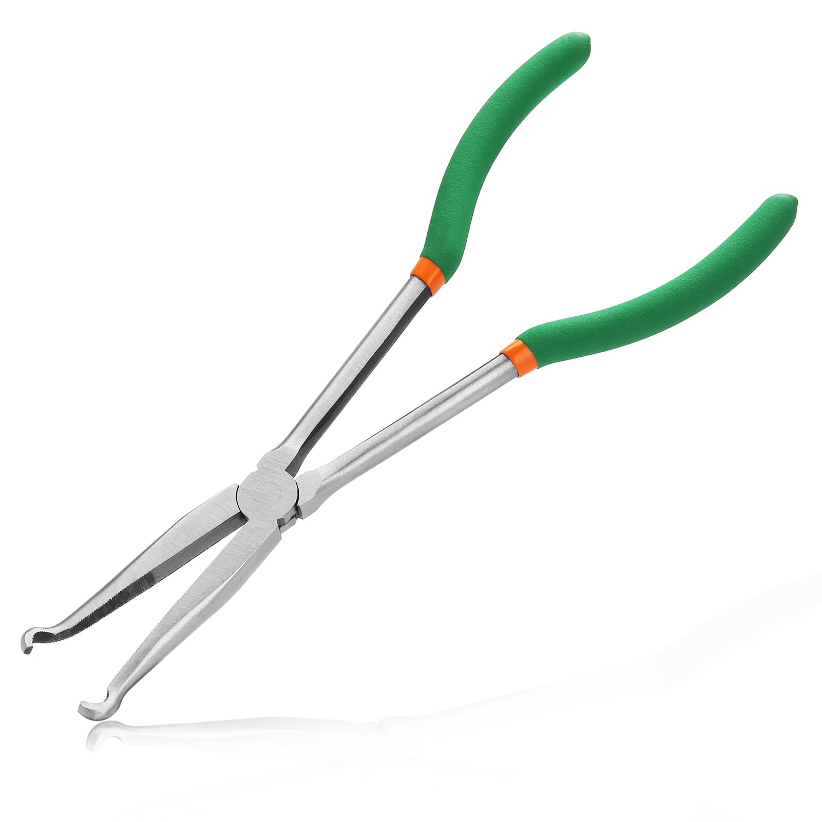 LEONTOOL 11-Inch Long Reach Spark Plug & Boot Removal Pliers, Serrated Jaws Hose Pliers for Car